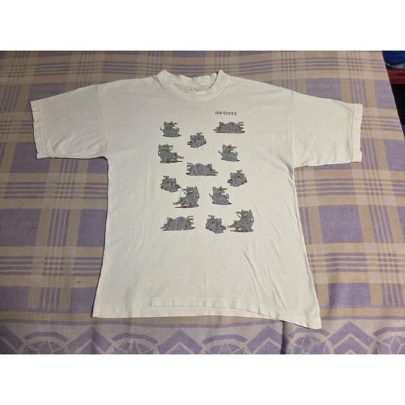 Vintage 90s Elephant Sex Positions T Shirt Punk Naughty Rare Funny Santorini - Picture 1 of 7